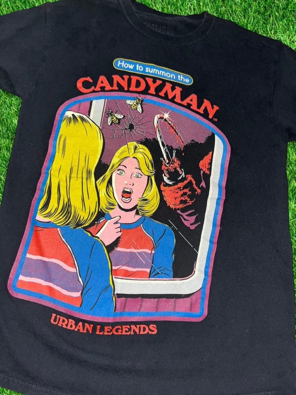 Urban Legends Candy Man tee - black and multi-coloured streetwear Tee